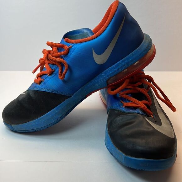 Nike KD 6 Thunder Away Size 4 Big Kids 2013 Basketball OKC Thunder Blue - Picture 4 of 8